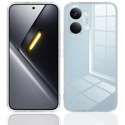 Czarny przezroczysty etui na telefon Xiaomi Redmi Turbo 5 Max 5G / Xiaomi Poco X8 Pro Max 5G z tworzywa TPU i akrylowego odpornego na wstrząsy - Czarny