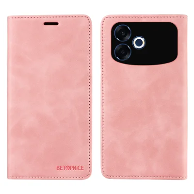  BETOPNICE for Oppo F33 Pro 5G / Oppo A6s Pro 5G Case  Magnetic Closure RFID Blocking Wallet Stand Leather Phone Cover - Pink