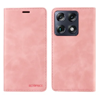 BETOPNICE para Motorola Signature 5G Funda con Cierre Magnético, Bloqueo RFID, Cartera con Soporte, Funda de Cuero para Teléfono - Rosa