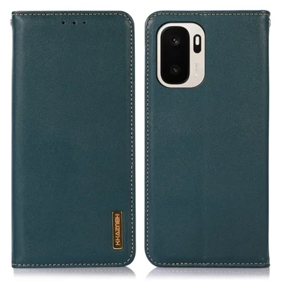 KHAZNEH Für OnePlus Ace 6 Ultra 5G Hülle Brieftasche Echtes Rindsleder Handyhülle Nappa-Textur - Grün