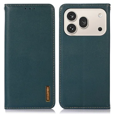 KHAZNEH For Honor 600 Pro 5G Hoes Wallet Echt Rundleder Telefoonhoes Nappastructuur - Groen