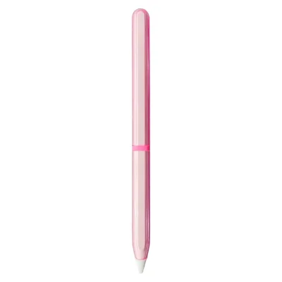 For Apple Pencil Pro  /  Pencil (2nd Generation) TPU Case Ultra-thin Stylus Pen Protective Cover with Silicone Nib Caps - Pink
