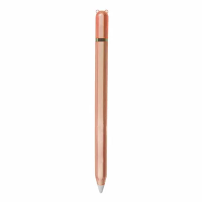 For Apple Pencil Pro  /  Pencil (2nd Generation) TPU Case Panda-Ear Style Shockproof Anti-Slip Stylus Pen Protective Cover with Silicone Nib Cap - Orange