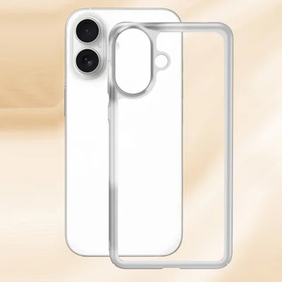For iPhone 17 Case Hollow Heat Dissipation PC Bumper Phone Cover - White