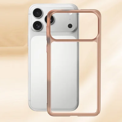 For iPhone 18 Pro / 17 Pro Case Hollow Heat Dissipation PC Bumper Phone Cover - Orange