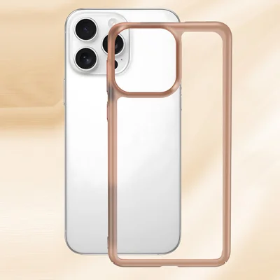 For iPhone 13 Pro Max Case Hollow Heat Dissipation PC Bumper Phone Cover - Orange