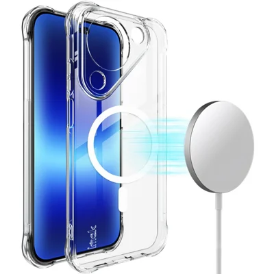 IMAK for Huawei Pura 90 Magnetic Case Airbag Shockproof Protection TPU Phone Cover - Transparent