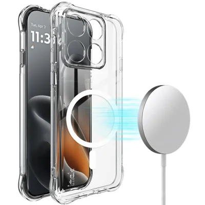 IMAK für Motorola Edge (2026) Magnetische Hülle Airbag Stoßfest Schutz TPU Handyhülle - Transparent