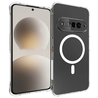 Bulk Purchasing for SoftBank Natural AI Phone Magnetic Case TPU Anti-drop Phone Back Cover - Transparent
