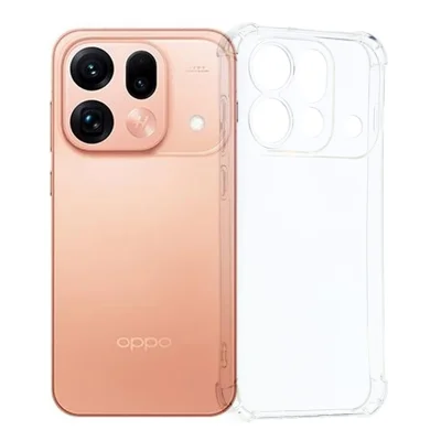 För Oppo Find X9s Pro 5G TPU-skalskydd Med Fördjupade Hörn Skållsäkert Telefonhölje - Transparent