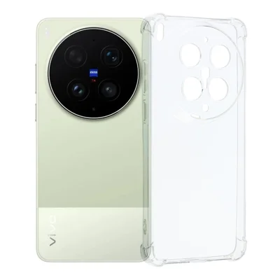 For vivo X300 Ultra 5G TPU Case Reinforced Corners Drop-proof Phone Cover - Transparent