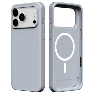 سلسلة RHINOSHIELD SolidX لهاتف iPhone 17 Pro Max غطاء هاتف مغناطيسي مقاوم للصدمات من مادة TPE - رمادي رمادي