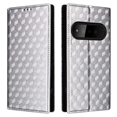 Voor SoftBank Natural AI telefoonhoesje portemonnee Ruitstructuur PU leer telefoonhoes - Zilver
