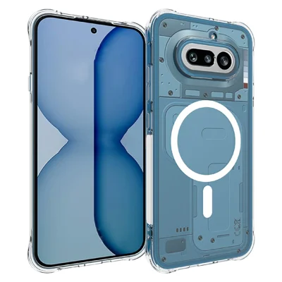 For Nothing Phone (4a) Magnetic Case TPU Anti-drop Phone Back Cover - Transparent