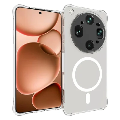 Funda magnética para Oppo Find X9 Ultra 5G, carcasa trasera transparente de TPU anti-caídas