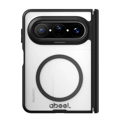 ABEEL pour Huawei Pura X Max Étui Magnétique Mat à Charnière Antichoc en TPU + PC - Noir
