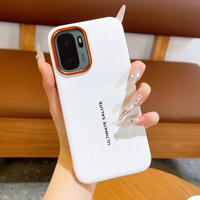 Чехол для OnePlus Ace 6 Ultra 5G, текстура под кожу, PC + TPU, антискользящий защитный чехол для телефона — белый