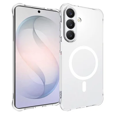 For Samsung Galaxy S26 FE Magnetisk TPU-tilfælde Anti-drop Telefon Bagdæksel - Gennemsigtig