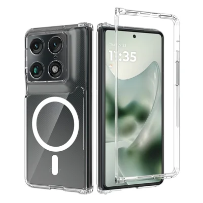 Прозрачный магнитный чехол для Motorola Razr Fold 5G, 2,0 мм, ударопрочный, из ТПУ и поликарбоната