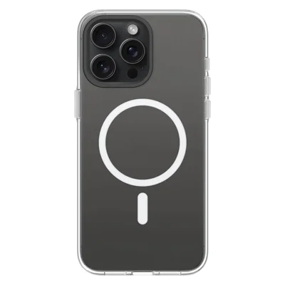 RHINOSHIED for iPhone 15 Pro Magnetic Case Clear PC + TPE Drop Protection Phone Back Cover - Transparent