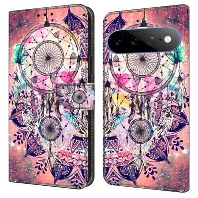Wallet Case For Google Pixel 11 Pro XL Pattern Printing Stand Leather Flip Phone Cover - Wind Chime
