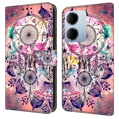Wallet Case For Xiaomi Redmi 15a 5G  /  R70 5G  /  R70m 5G Pattern Printing Stand Leather Flip Phone Cover - Wind Chime