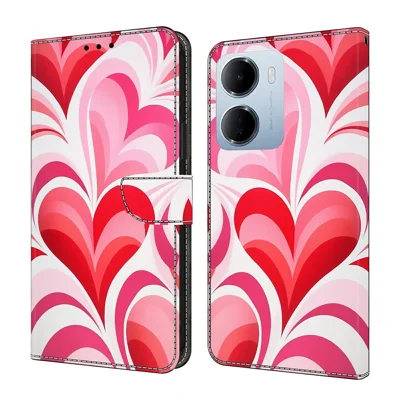 Wallet Case For Xiaomi Redmi 15a 5G  /  R70 5G  /  R70m 5G Stand Pattern Printing PU Leather Flip Phone Cover - Love