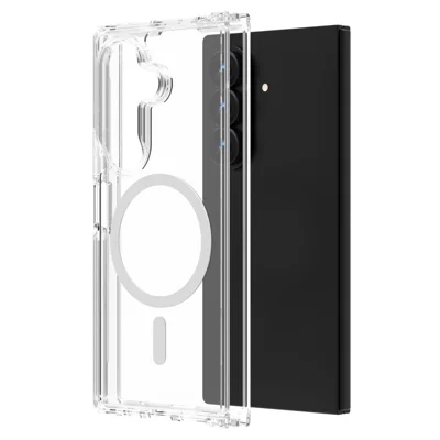 LEREACH TOC Series for Samsung Galaxy Z Fold8 Ultra Magnetic Case TPU + Acrylic Phone Cover - Transparent