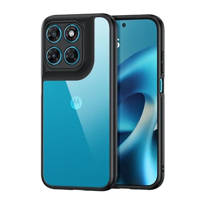 DUX DUCIS för Motorola Moto G77 5G / Motorola Moto G67 5G / Motorola Moto G87 5G Aimo-seriens genomskinliga bakpanel av PC + TPU (REACH-certifiering) - Svart