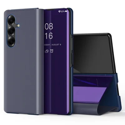 For Samsung Galaxy Z Fold8 Ultra Flip Leather Cover with Stand Full Body Protective Phone Case - Purple