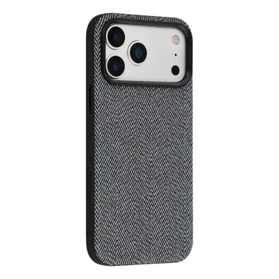 X-LEVEL Für iPhone 17 Pro Max Hülle, Rautenmuster Leder + PC + TPU Handy-Rückseite – Schwarz
