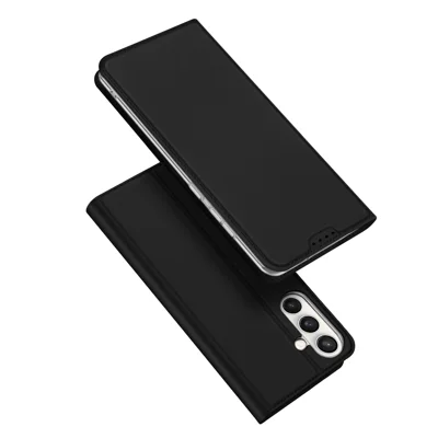 DUX DUCIS for Samsung Galaxy S26 FE Case Skin Pro Series Leather Stand Cover Card Holder - Black