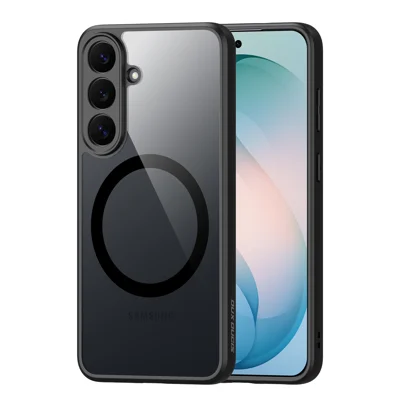 DUX DUCIS til Samsung Galaxy S26 FE Aimo Series Magnetisk Case PC + TPU Gennemsigtig Bagdel Telefonbeskyttelse (REACH-certificering) - Sort