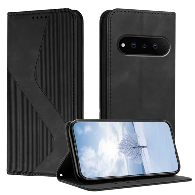  For Natural AI Phone Phone Cover Skin-touch Feel Leather Wallet Case with Stand - Black