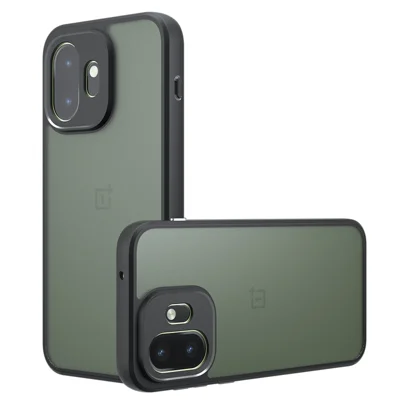 Capa para OnePlus 15T 5G, TPU + PC com Textura Suave ao Toque - Traseira Transparente Preta