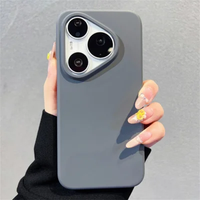 For Huawei Pura 90 Pro Case Skin-Friendly Liquid Silicone + PC Phone Cover - Dark Grey