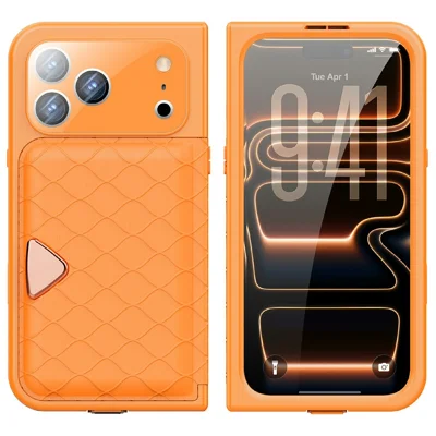 SHELLBOX for iPhone 17 Pro Waterproof Case IP68 2m Shockproof Phone Cover with Strap - Orange