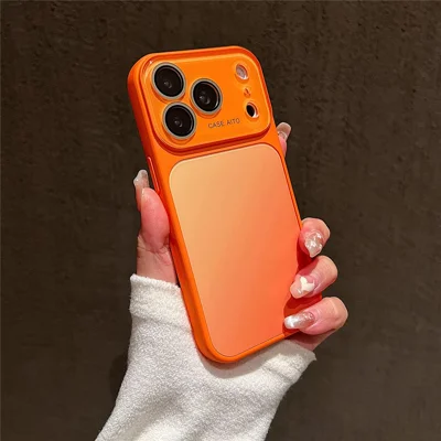 For iPhone 17 Pro Case Gradient TPU + PC Precise Cutout Protective Phone Cover with Lens Film - Orange Yellow