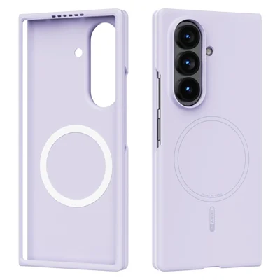 ABEEL Magnetische Hülle für Samsung Galaxy Z Fold8 Skin Touch Flüssigsilikon Handy Rückseite - Lila