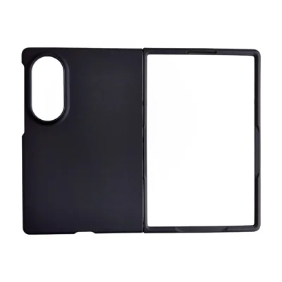 Voor Samsung Galaxy Z Fold 8 Wide Case Ultra Dunne Huid Aanraking Rubberachtige Harde PC Telefoonhoes - Zwart