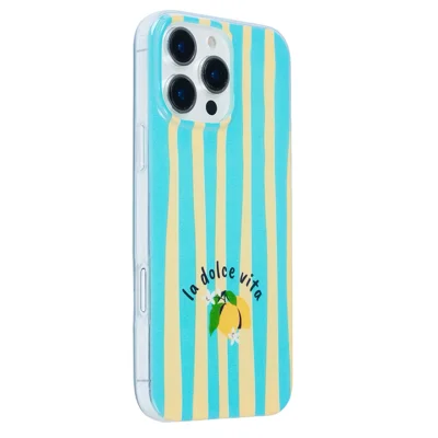 Coque pour iPhone 12 / 12 Pro, motif rayé par transfert thermique, housse souple en TPU anti-rayures - Vert