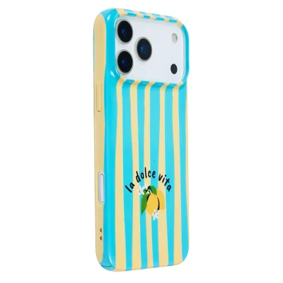 Funda para iPhone 11 Pro, Funda Protectora de PC Dura con Patrón Serigrafiado IMD a Rayas - Verde