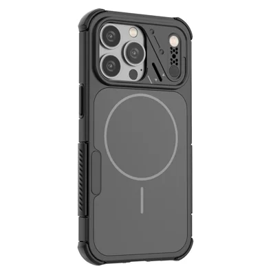 Чехол для iPhone 13 Pro, ударопрочный, с воздушной подушкой, из поликарбоната и термопластичного полиуретана, совместим с MagSafe — черный