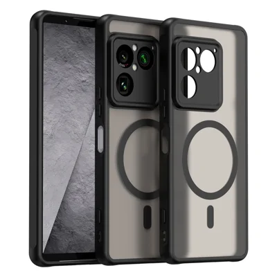 Cover Magnetico Antiurto per Sony Xperia 1 VIII, Custodia in PC Opaco + TPU con Finitura Morbida al Tocco - Nero