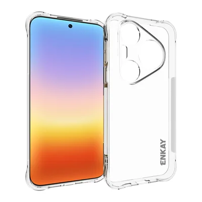 HAT PRINCE pour Huawei Pura 90 Pro Max ENKAY Coque transparente pour téléphone claire antidérapante résistante aux chocs en TPU - Transparent