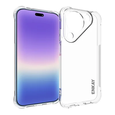  HAT PRINCE for Huawei Pura 90 ENKAY  Clear Phone Case Shockproof Anti-slip TPU Cover - Transparent