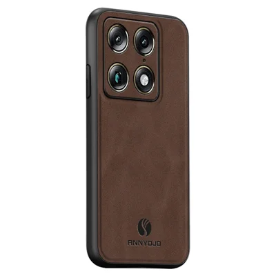 ANNYOJO Für Motorola Edge 70 Ultra 5G Handyhülle PU-Leder + PC + TPU Anti-Drop-Handyhülle - Kaffee