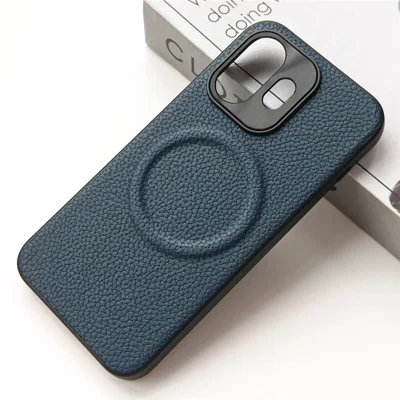 Capa Magnética para OnePlus 15T 5G, Textura Litchi em Pele Sintética PU Revestida em PC + TPU, Capa Protetora para Telemóvel - Preto