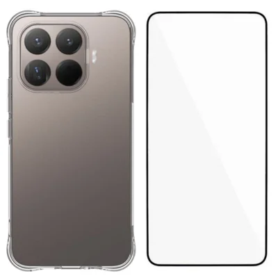 WANLONFENG para Xiaomi 17T Pro Serie WL Funda 2.0mm TPU con Película de Cristal Templado - Transparente