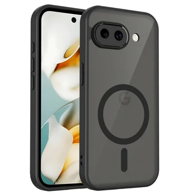 For Google Pixel 9a Magnetic Case Skin Touch Matte PC + TPU Anti-Drop Phone Cover - Translucent